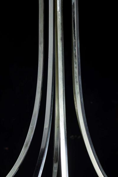 Gino Sarfatti Midcentury Gino Sarfatti Chrome Murano Glass Chandelier 1960