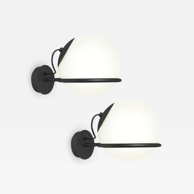 Gino Sarfatti Pair of Gino Sarfatti Model 238 1 Wall Lamps in Black