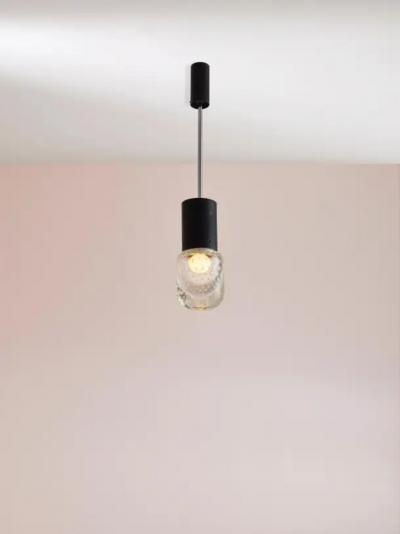 Gino Sarfatti Pendant Light by Gino Sarfatti with Seguso Glass circa 1960