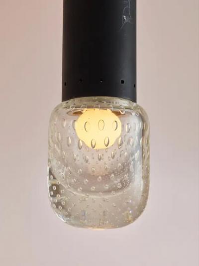 Gino Sarfatti Pendant Light by Gino Sarfatti with Seguso Glass circa 1960