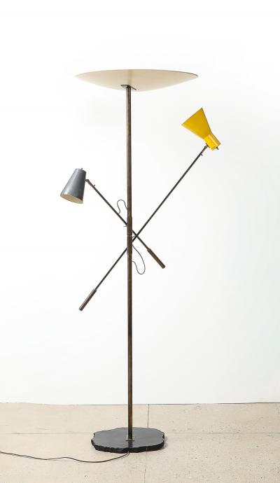 Gino Sarfatti Rare Model 1050 2 Floor Lamp by Gino Sarfatti for Arredoluce