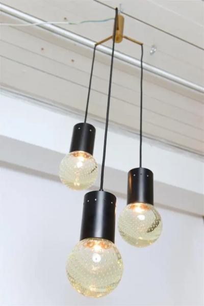 Gino Sarfatti Sarfatti Chandelier for Seguso with Three Globes circa 1960