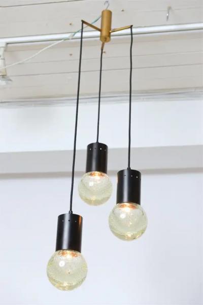 Gino Sarfatti Sarfatti Chandelier for Seguso with Three Globes circa 1960