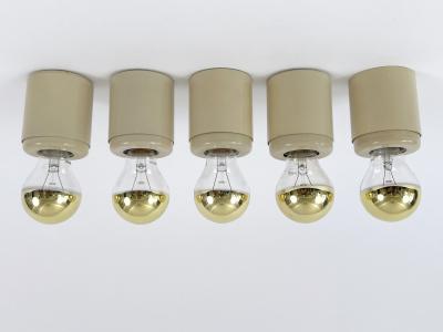 Gino Sarfatti Set of Five Gino Sarfatti Ceiling Lamps or Sconces SP 14 Arteluce Italy 1960s