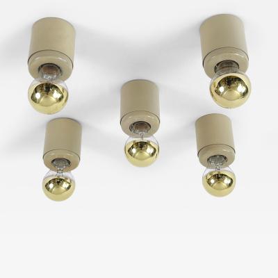 Gino Sarfatti Set of Five Gino Sarfatti Ceiling Lamps or Sconces SP 14 Arteluce Italy 1960s