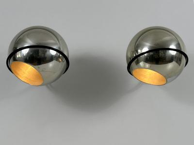 Gino Sarfatti Set of Two Spherical Sconces Model 232 G by Gino Sarfatti fo Arteluce Italy 1961