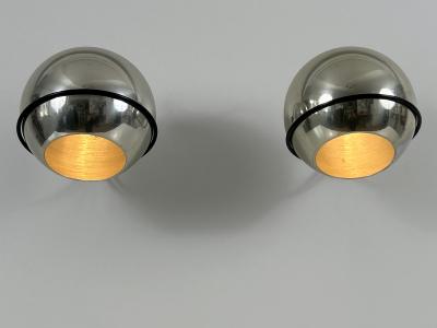 Gino Sarfatti Set of Two Spherical Sconces Model 232 G by Gino Sarfatti fo Arteluce Italy 1961