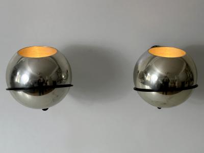Gino Sarfatti Set of Two Spherical Sconces Model 232 G by Gino Sarfatti fo Arteluce Italy 1961