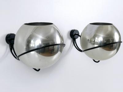 Gino Sarfatti Set of Two Spherical Sconces Model 232 G by Gino Sarfatti fo Arteluce Italy 1961