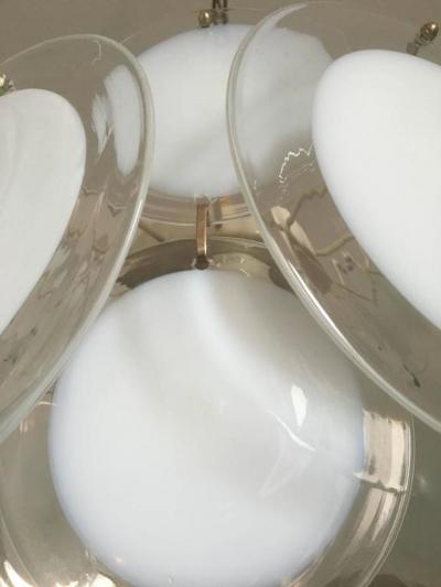 Gino Vistosi Charming Murano Disc Chandelier by Vistosi 1960s