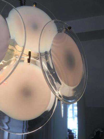Gino Vistosi Charming Murano Disc Chandelier by Vistosi 1960s