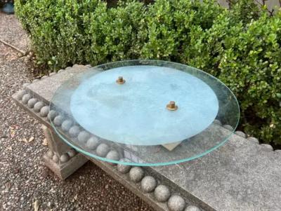 Gino Vistosi Pair of Murano Glass and Brass Sconces By Gino Vistosi