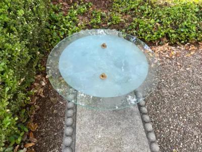 Gino Vistosi Pair of Murano Glass and Brass Sconces By Gino Vistosi