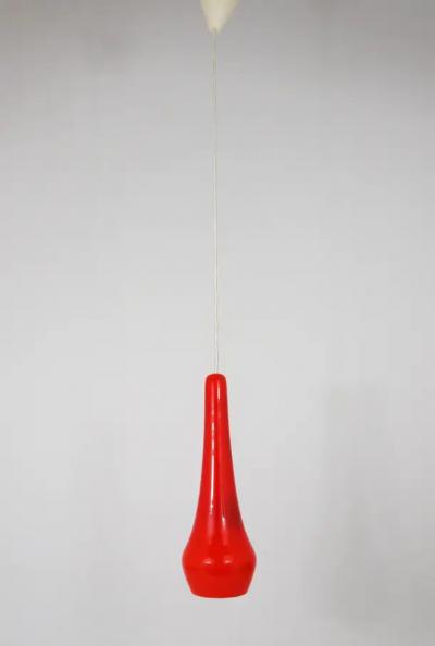 Gino Vistosi Two Gino Vistosi Murano Glass Mid Century Pendant Lamps Italy 1950s