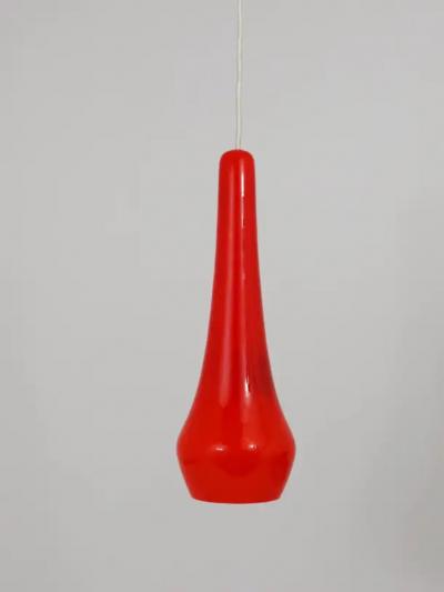 Gino Vistosi Two Gino Vistosi Murano Glass Mid Century Pendant Lamps Italy 1950s