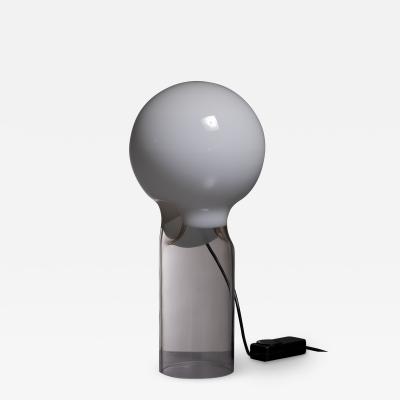 Gino Vistosi Vistosi transparant and white glass table lamp