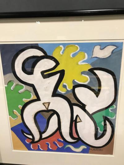 Gio Colucci COLORFUL GOUACHE ABSTRACT DANCING NUDES BY GIO COLUCCI