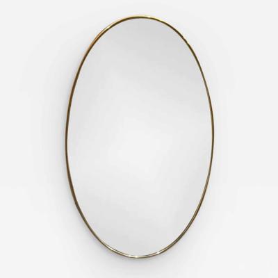 Gio Ponti - 1950'S OVAL MIRROR IN AGED BRASS ATTRIBUTED TO GIO PONTI ...