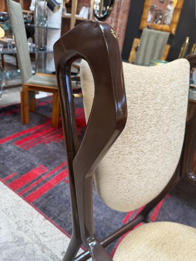 Gio Ponti 1950s Gio Ponti Triennial Armchairs in Dark Wood