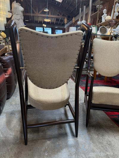 Gio Ponti 1950s Gio Ponti Triennial Armchairs in Dark Wood