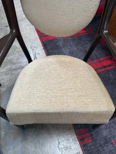 Gio Ponti 1950s Gio Ponti Triennial Armchairs in Dark Wood