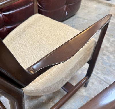 Gio Ponti 1950s Gio Ponti Triennial Armchairs in Dark Wood