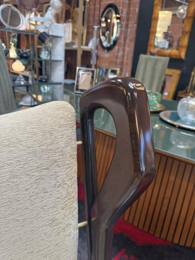 Gio Ponti 1950s Gio Ponti Triennial Armchairs in Dark Wood