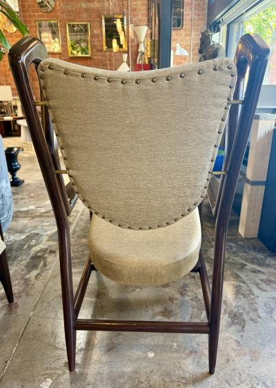 Gio Ponti 1950s Gio Ponti Triennial Armchairs in Dark Wood