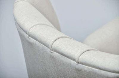 Gio Ponti 1950s Upholstered Club Chairs in Gio Ponti Style