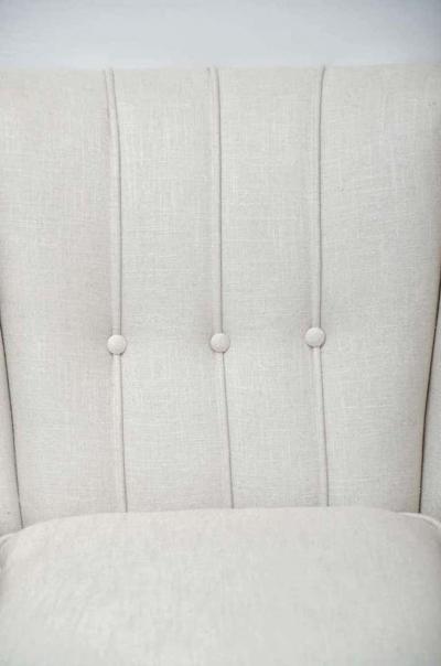 Gio Ponti 1950s Upholstered Club Chairs in Gio Ponti Style