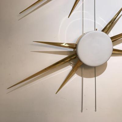 Gio Ponti A Pair of Starburst Sconces in the style of Gio Ponti