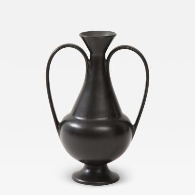 Gio Ponti Black Bucchero Ceramic Vase by Gio Ponti and Carlo Alberto Rossi