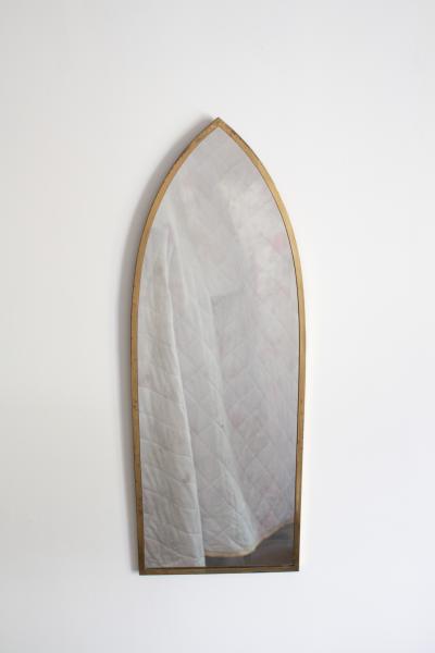 Gio Ponti Brass Cathedral Arch Mirror Italy 1950s