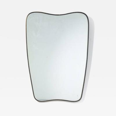 Gio Ponti Brass Framed Modernist Mirror Italy 1950s
