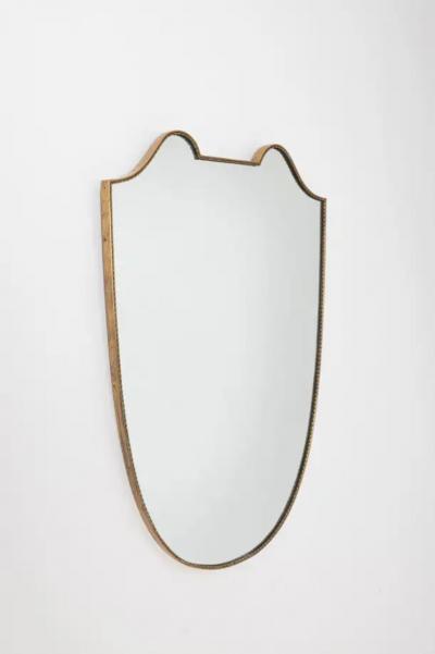 Gio Ponti Brass Shield Mirror