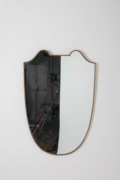 Gio Ponti Brass Shield Mirror