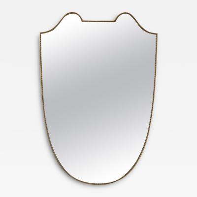 Gio Ponti Brass Shield Mirror