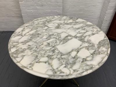 Gio Ponti Bronze and Marble Top Side Table in the Style of Gio Ponti