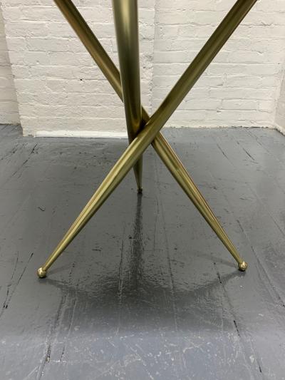 Gio Ponti Bronze and Marble Top Side Table in the Style of Gio Ponti