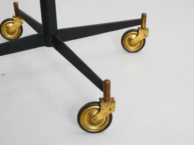 Gio Ponti Circular Gio Ponti style brass and glass table Italy c1950