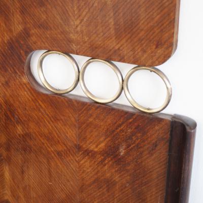 Gio Ponti Coat stand in the style of Gi Ponti 1950s brass and briarwood
