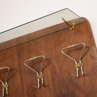 Gio Ponti Coat stand in the style of Gi Ponti 1950s brass and briarwood