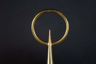 Gio Ponti Elegant Brass and Opaline Murano Glass Table Lamp Attributed to Gio Ponti