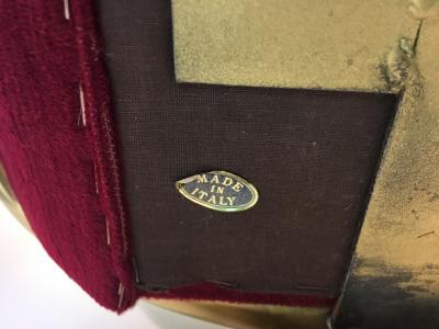 Gio Ponti Fantastic Italian Polished Brass Vanity Stool in the Manner of Gio Ponti