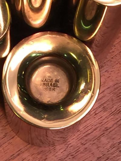 Gio Ponti GIO PONTI STYLE MODERNIST BRASS CANDLESTICK