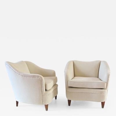 Gio Ponti GIO PONTI pair of white armchairs Casa Giardino circa 1938