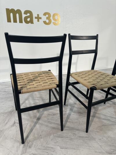 Gio Ponti Gio Ponti 646 Leggera Dining Chairs for Cassina 1952 Set of 4