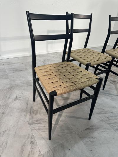 Gio Ponti Gio Ponti 646 Leggera Dining Chairs for Cassina 1952 Set of 4