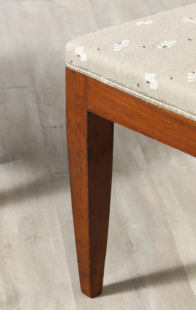 Gio Ponti Gio Ponti Att Walnut Stool Italy circa 1940