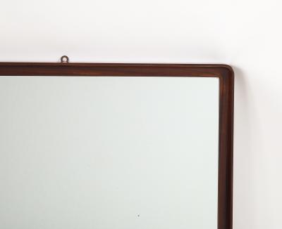 Gio Ponti Gio Ponti Att for Prod Dassi Walnut Wall Mirror circa 1950